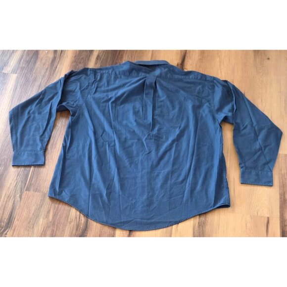 Hill & Archer Dress Shirt Mens 17 34/35 Long Sleeve Blue Single Needle Tailoring - Picture 5 of 5